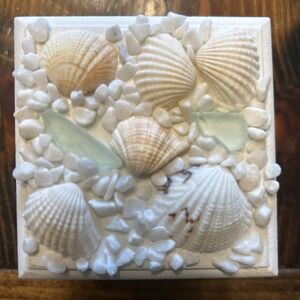 Seashell & Seaglass‎ Wooden Trinket Box